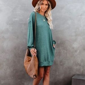 VICI Donner Pocketed Knit Sweater Dress